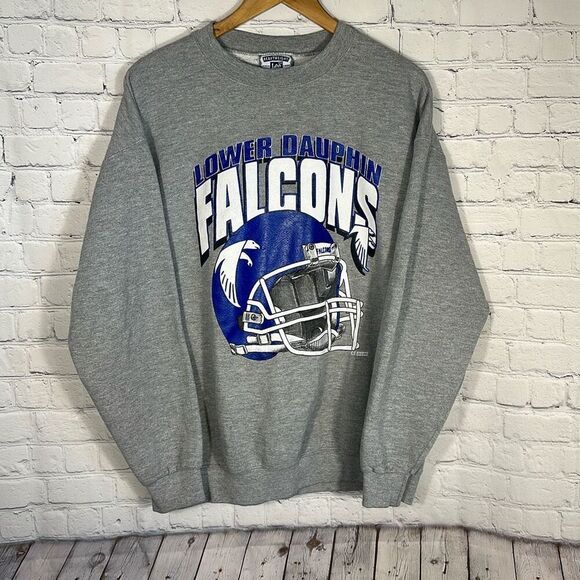 Vintage Heavyweight Lee Lower Dauphin Falcons Crewneck Sweatshirt size Large - Picture 1 of 5